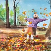 26 ~ Paula Titcomb ~ Fall ~ Watercolor